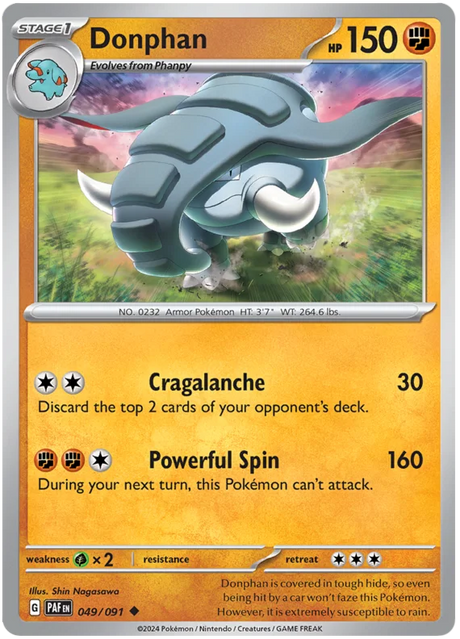 Donphan Paldean Fates Pokemon Card Single 049/091