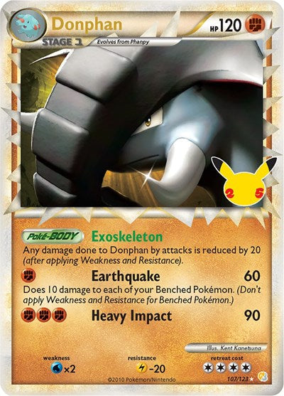 Donphan Celebrations Classic Collection Pokemon Card Single 107/123