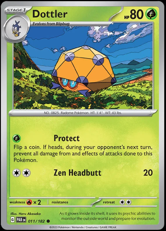 Dottler Paradox Rift Single Pokemon Card 011/182