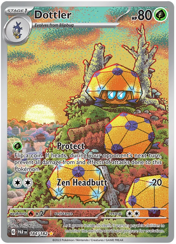 Dottler Illustration Rare Paradox Rift Single Pokemon Card 184/182