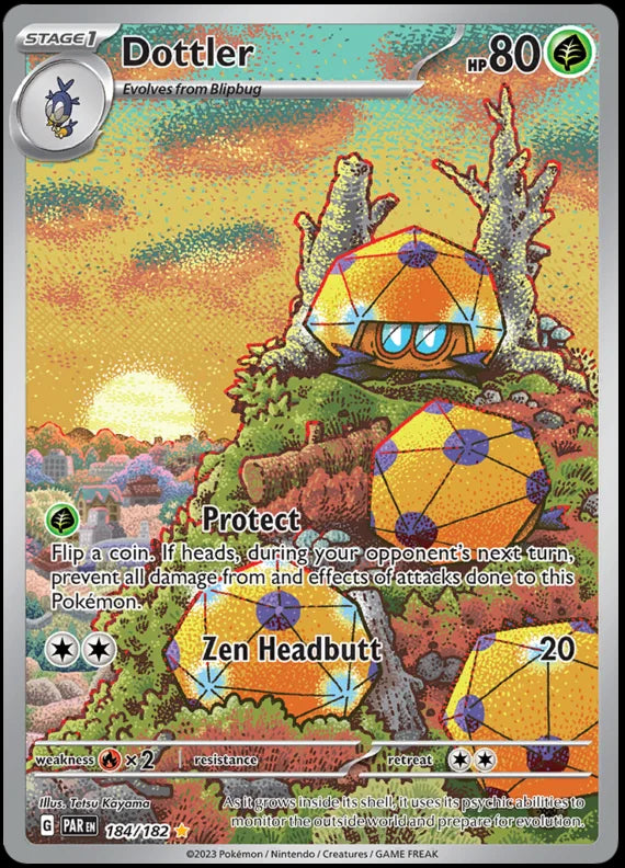 Dottler Illustration Rare Paradox Rift Single Pokemon Card 184/182