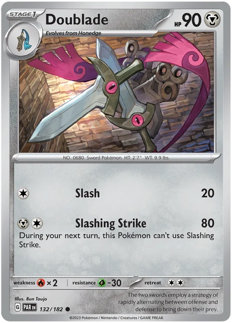 Doublade 132 Paradox Rift Single Pokemon Card 132/182