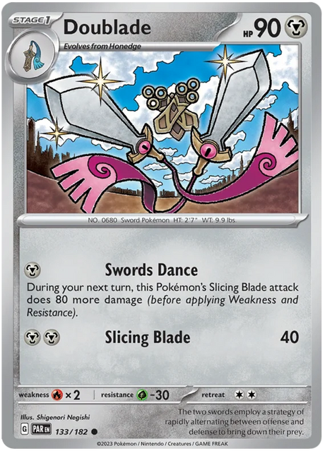 Doublade 133 Paradox Rift Single Pokemon Card 133/182