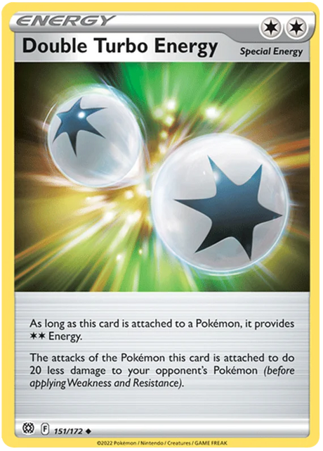 Double Turbo Energy Brilliant Stars Pokemon Card Singles 151/172