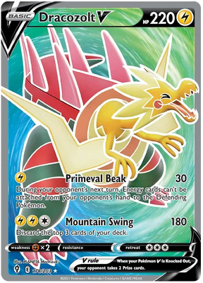 Dracozolt V (Full Art) 178/203 - Pokemon TCG Evolving Skies card
