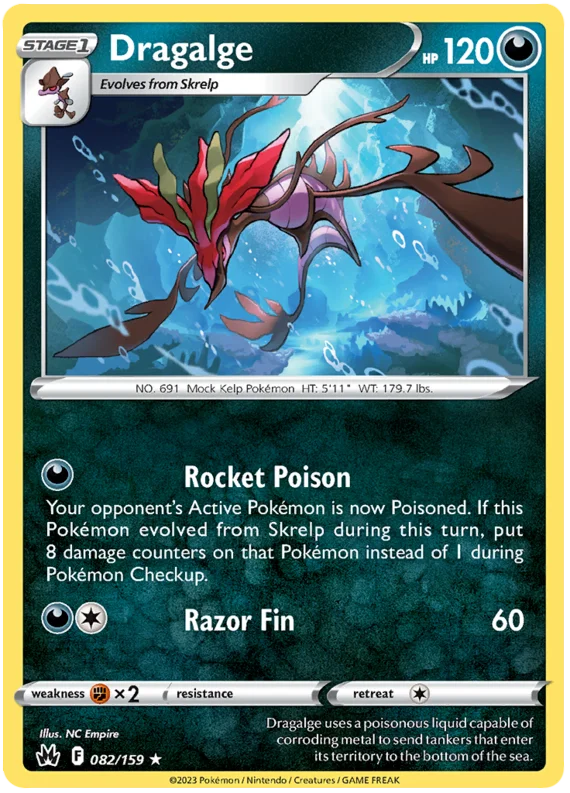 Dragalge Crown Zenith Pokemon Card Single