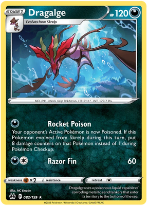 Dragalge Crown Zenith Pokemon Card Single