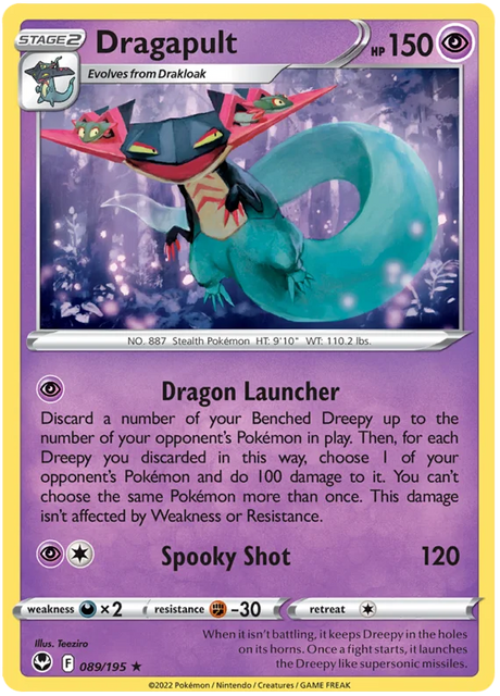 Dragapult Silver Tempest Pokemon Single 089/195