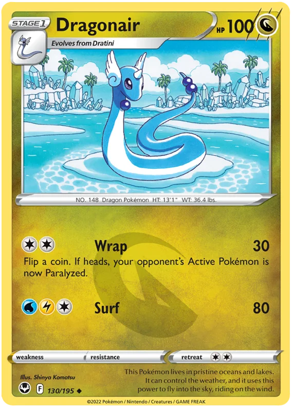 Dragonair Silver Tempest Pokemon Single 130/195