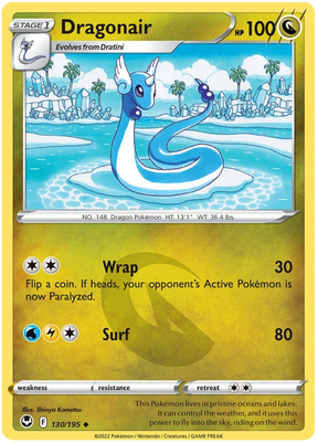 Dragonair Silver Tempest Pokemon Single 130/195