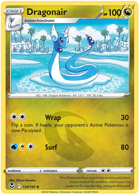 Dragonair Silver Tempest Pokemon Single 130/195