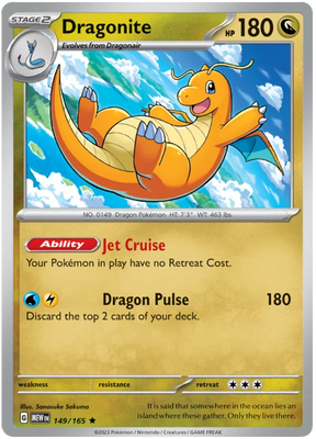 Dragonite 151 Single Pokemon Card