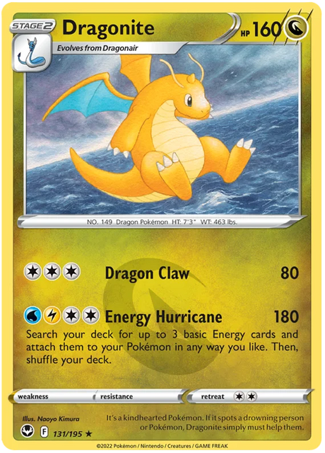 Dragonite Silver Tempest Pokemon Single 131/195