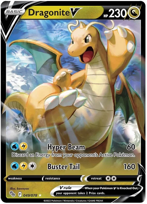 Dragonite V Pokemon GO Card Singles 049/078