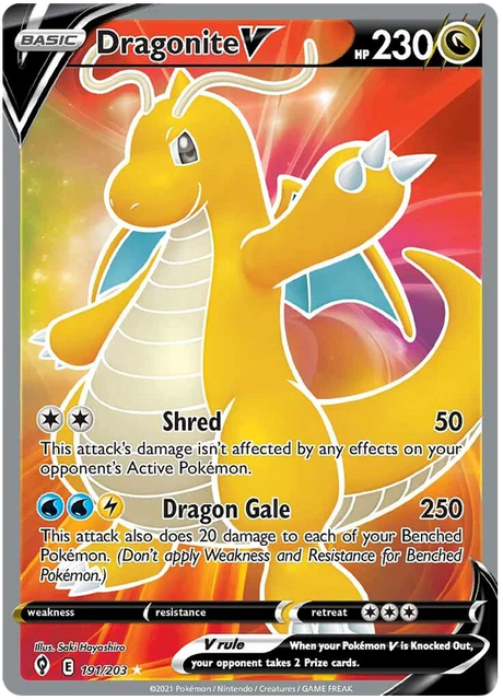 Dragonite V (Full Art) 191/203 - Pokemon TCG Evolving Skies card