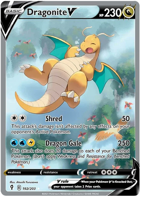 Dragonite V (Alternate Full Art) 192/203 - Pokemon TCG Evolving Skies card
