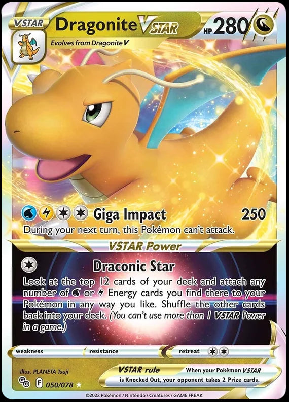 Dragonite VSTAR Pokemon GO Card Singles 050/078