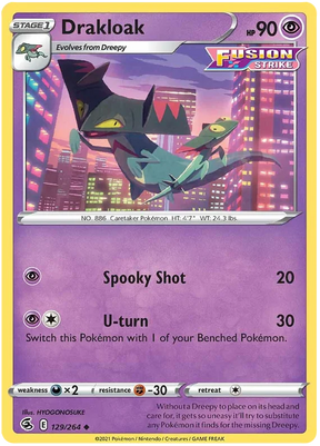 Drakloak Fusion Strike Pokemon Card Singles 129/264