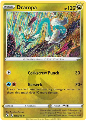 Drampa 119/203 - Pokemon TCG Evolving Skies card