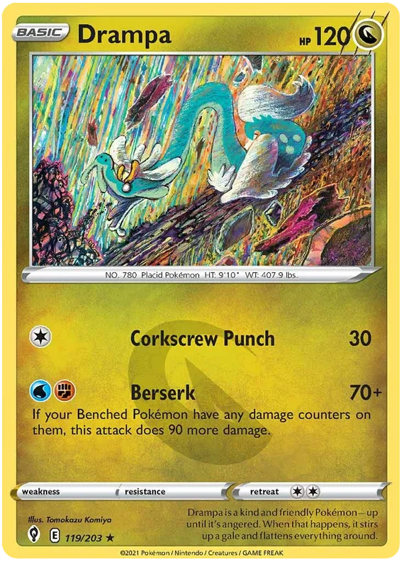Drampa 119/203 - Pokemon TCG Evolving Skies card