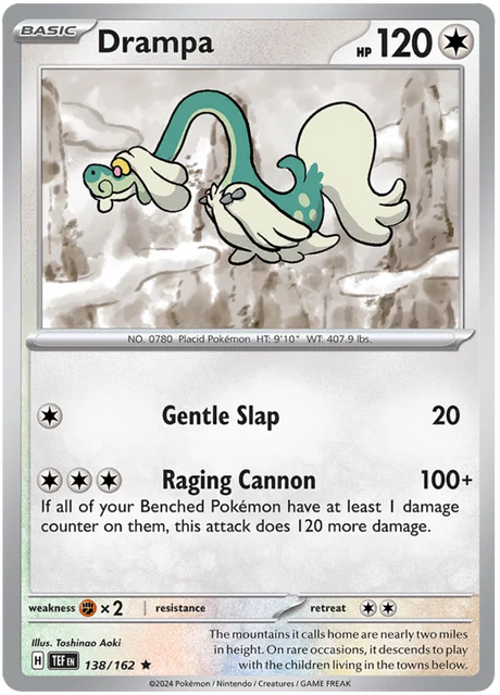 Drampa Temporal Forces Pokemon Single 138/162