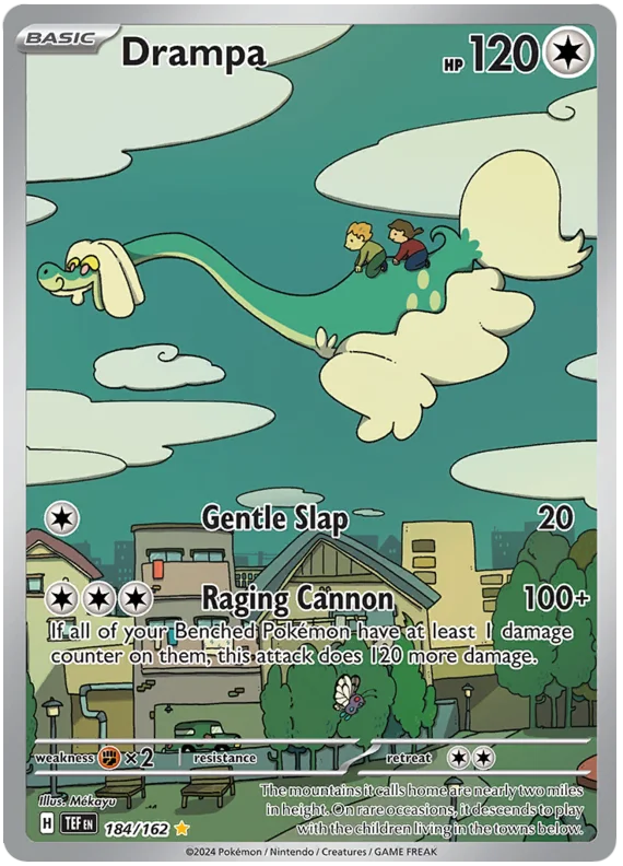 Drampa` Temporal Forces Pokemon Single 184/162