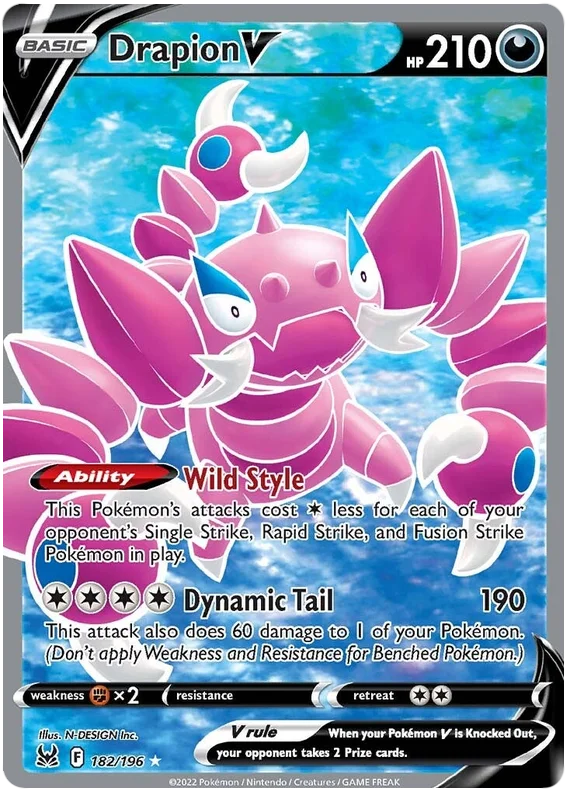 Drapion V (Full Art) Lost Origin Pokemon Single Card 182/196