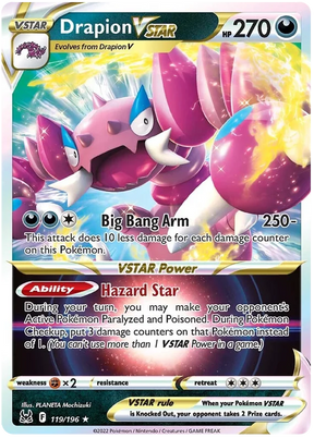 Drapion VSTAR Lost Origin Pokemon Single Card 119/196