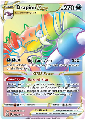 Drapion VSTAR (Secret) Lost Origin Pokemon Single Card 200/196