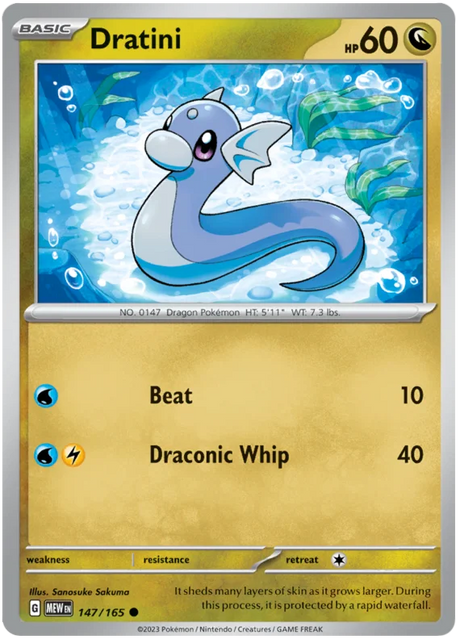 Dratini 151 Single Pokemon Card