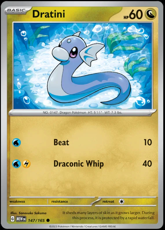 Dratini 151 Single Pokemon Card