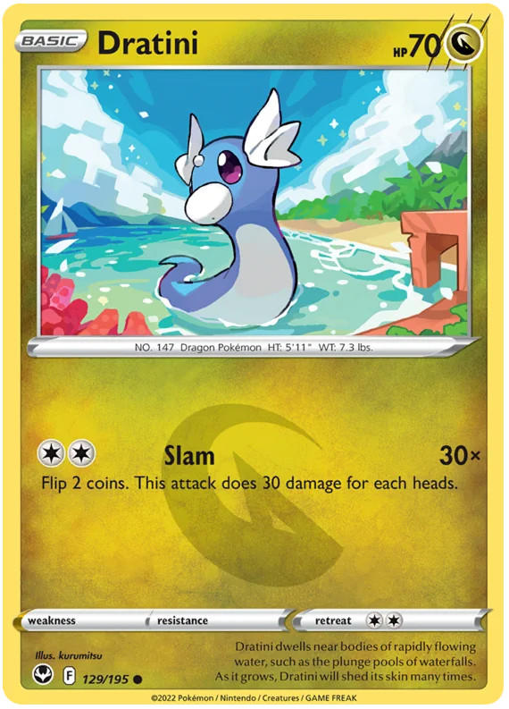 Dratini Silver Tempest Pokemon Single 129/195