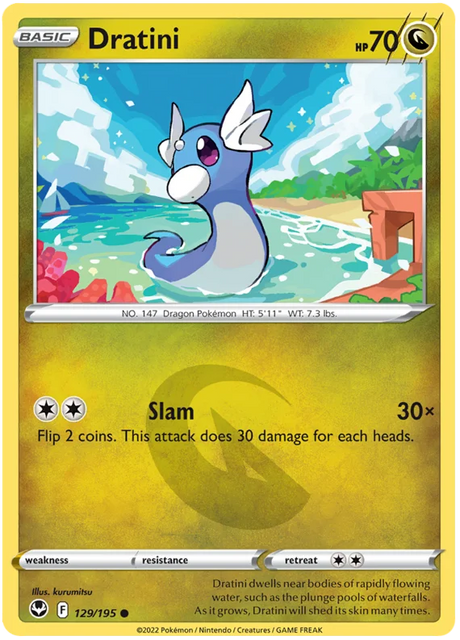 Dratini Silver Tempest Pokemon Single 129/195