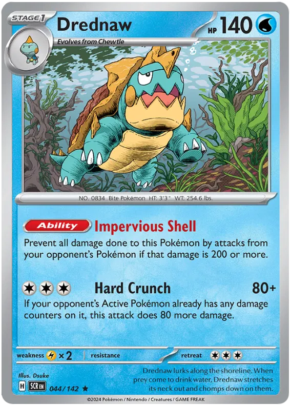 Drednaw Stellar Crown Pokemon Single Card 044/142