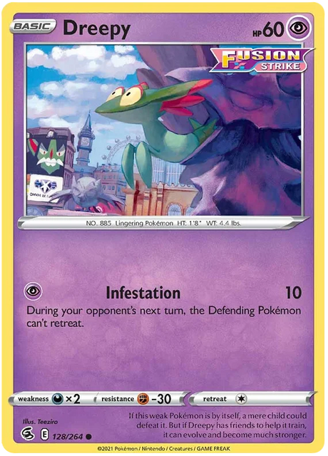 Dreepy Fusion Strike Pokemon Card Singles 128/264