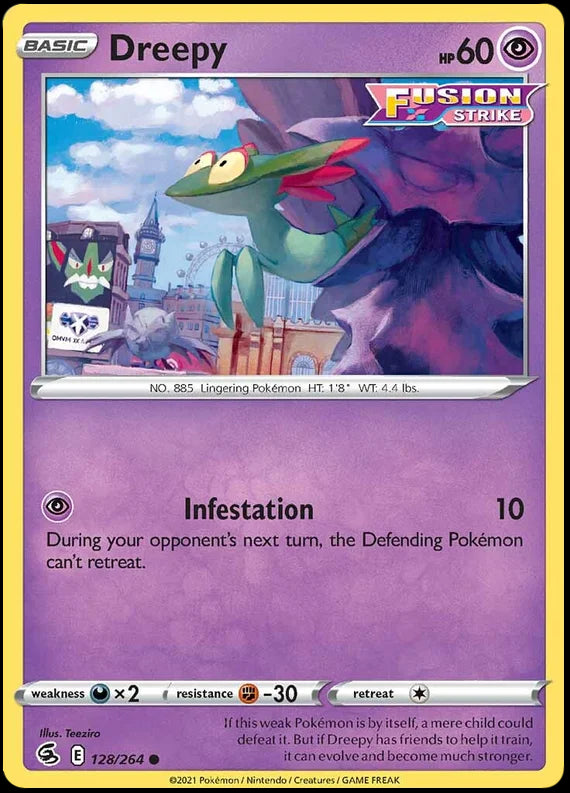 Dreepy Fusion Strike Pokemon Card Singles 128/264