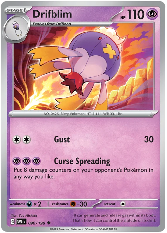 Drifblim Scarlet & Violet Base Set Pokemon Card Single