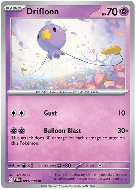 Drifloon Scarlet & Violet Base Set Pokemon Card Single