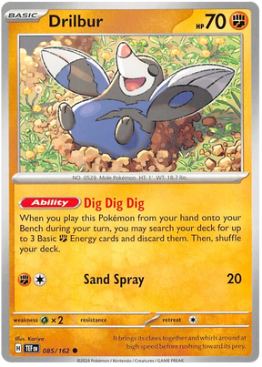Drilbur Temporal Forces Pokemon Single 085/162