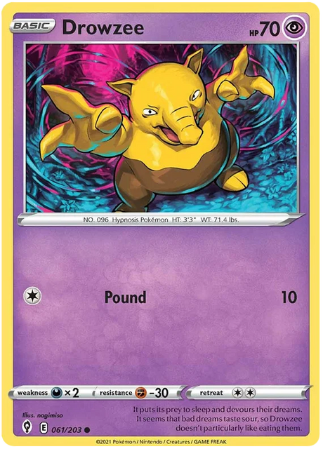 Drowzee 061/203 - Pokemon TCG Evolving Skies card