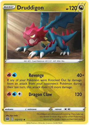 Druddigon Brilliant Stars Pokemon Card Singles 113/172