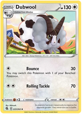 Dubwool Fusion Strike Pokemon Card Singles 223/264