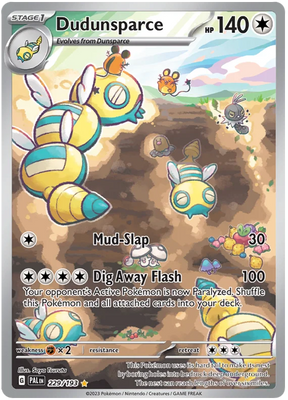 Dudunsparce Illustration Rare Paldea Evolved Single Pokemon Card