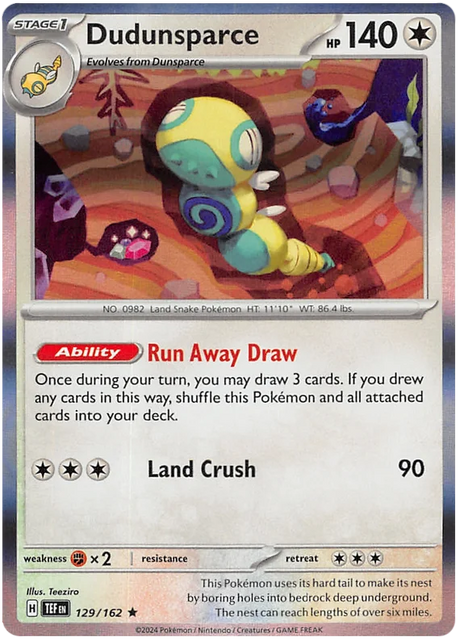 Dudunsparce Temporal Forces Pokemon Single 129/162