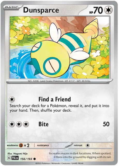 Dunsparce Paldea Evolved Single Pokemon Card