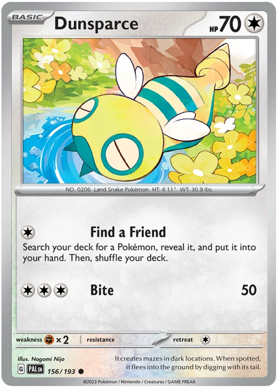 Dunsparce Paldea Evolved Single Pokemon Card
