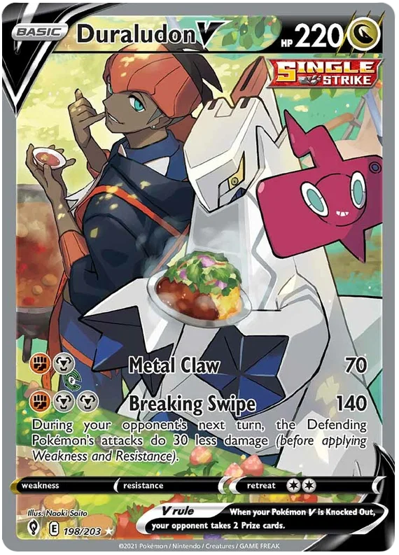 Duraludon V (Alternate Full Art) 198/203 - Pokemon TCG Evolving Skies card