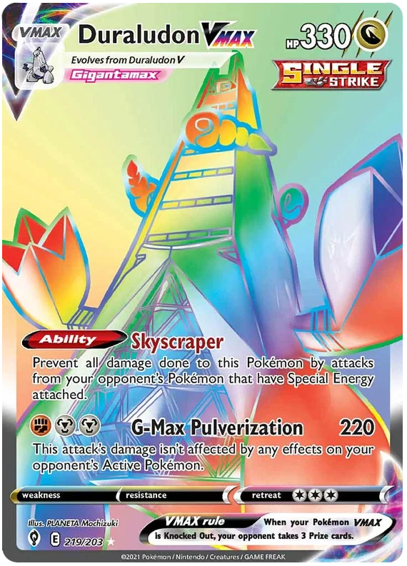 Duraludon VMAX (Secret) 219/203 - Pokemon TCG Evolving Skies card