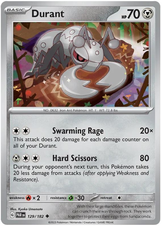 Durant Paradox Rift Single Pokemon Card 129/182