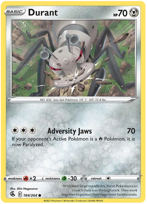 Durant Fusion Strike Pokemon Card Singles 184/264